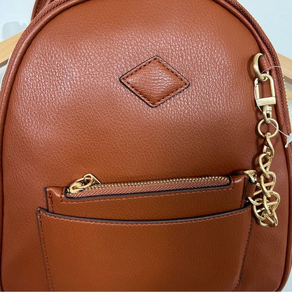 NWT Time And Tru Ruby Backpack Color Cognac With Small Coin Bag - Picture 7 of 10